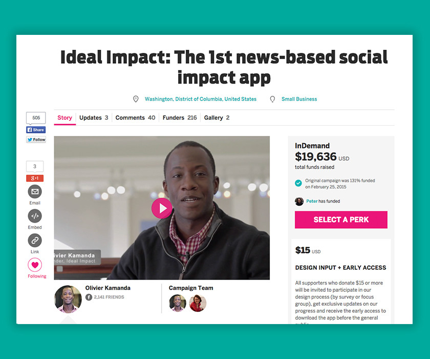 Ideal Impact - Crowd funding